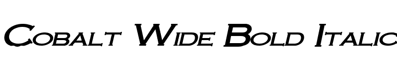 Cobalt Wide Bold Italic font preview