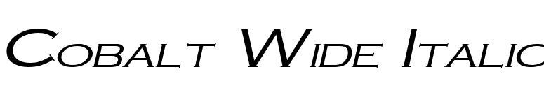 Cobalt Wide Italic font preview