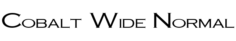 Cobalt Wide Normal font preview