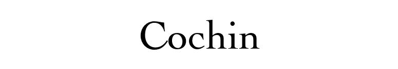 Cochin font preview