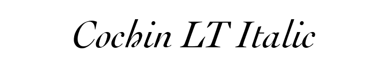 Cochin LT Italic font preview