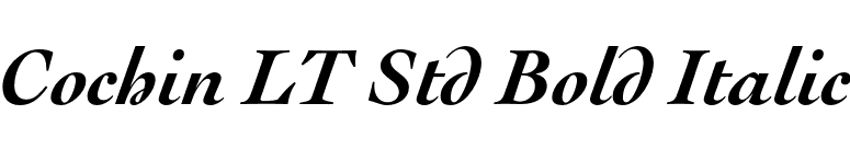 Cochin LT Std Bold Italic font preview