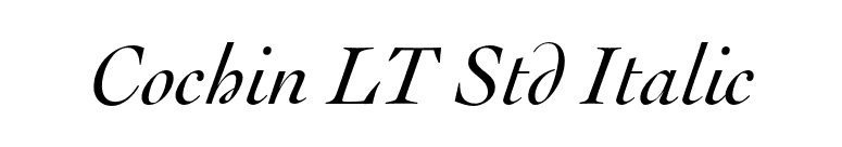 Cochin LT Std Italic font preview
