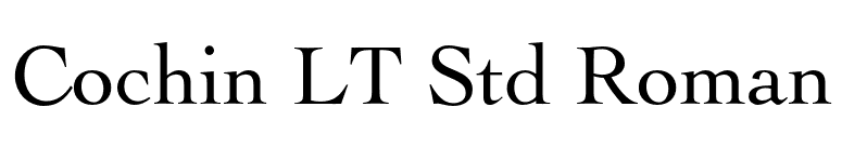 Cochin LT Std Roman font preview