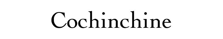 Cochinchine font preview
