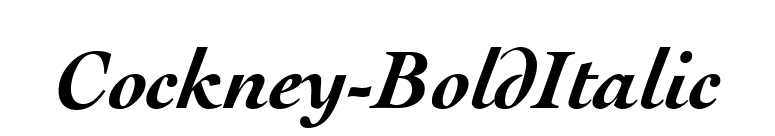Cockney-BoldItalic font preview