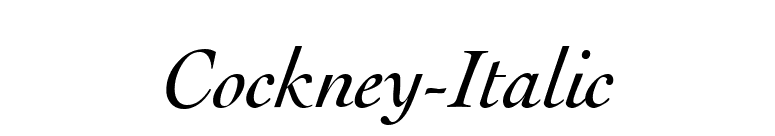 Cockney-Italic font preview