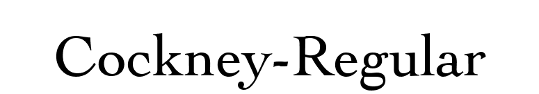 Cockney-Regular font preview