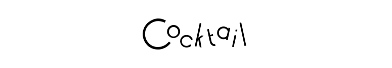 Cocktail font preview