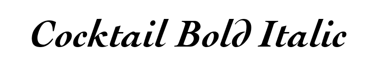 Cocktail Bold Italic font preview
