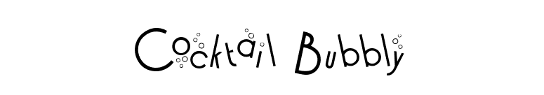 Cocktail Bubbly font preview
