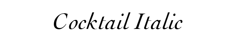 Cocktail Italic font preview