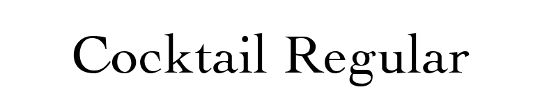 Cocktail Regular font preview