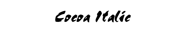 Cocoa Italic font preview
