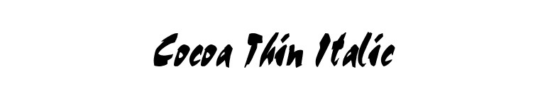 Cocoa Thin Italic font preview