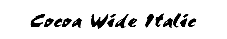 Cocoa Wide Italic font preview