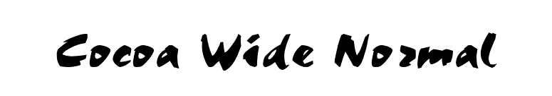 Cocoa Wide Normal font preview