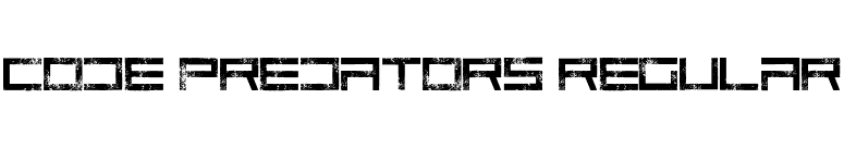 Code Predators Regular font preview