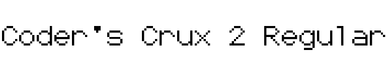 Coder's Crux 2 Regular font preview