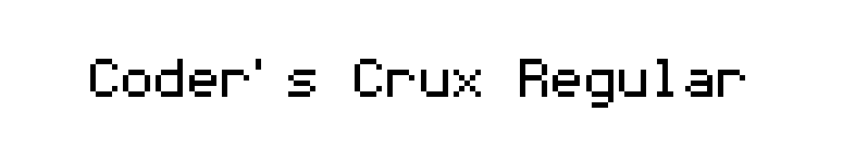 Coder's Crux Regular font preview