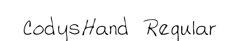 CodysHand Regular font preview