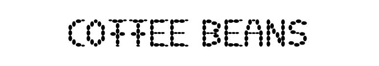 coffee beans font preview