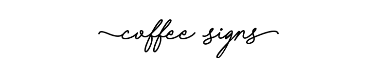 Coffee Signs font preview