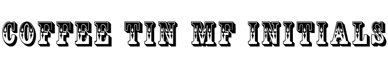 Coffee Tin MF Initials font preview