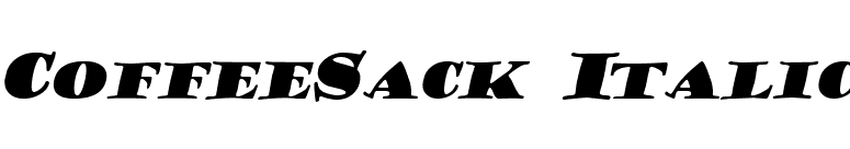 CoffeeSack Italic font preview