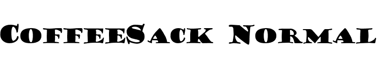 CoffeeSack Normal font preview