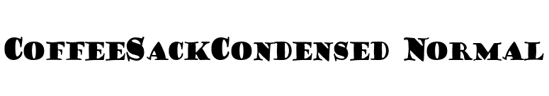 CoffeeSackCondensed Normal font preview
