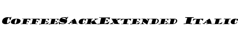 CoffeeSackExtended Italic font preview