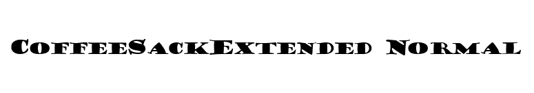 CoffeeSackExtended Normal font preview