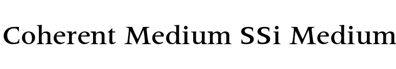 Coherent Medium SSi Medium font preview