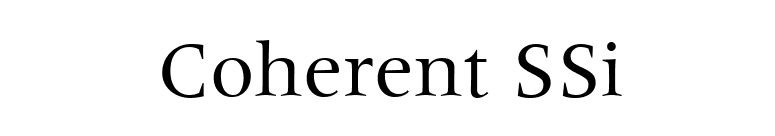 Coherent SSi font preview
