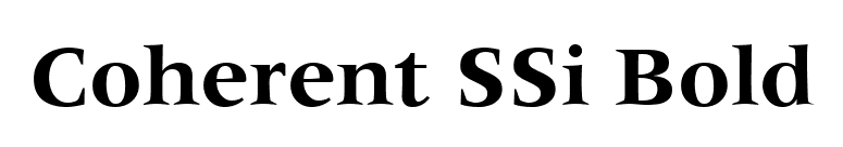 Coherent SSi Bold font preview