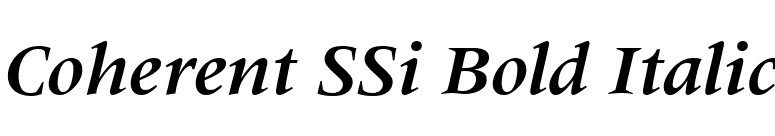 Coherent SSi Bold Italic font preview