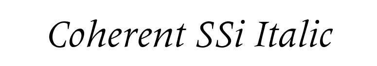 Coherent SSi Italic font preview