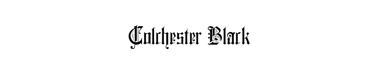 Colchester Black font preview