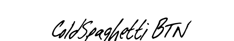 ColdSpaghetti BTN font preview