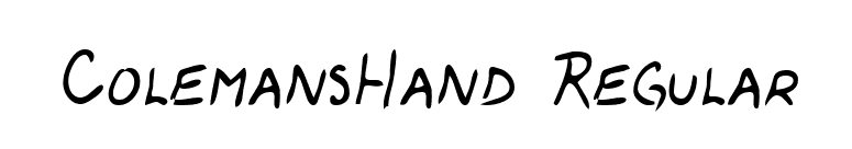 ColemansHand Regular font preview