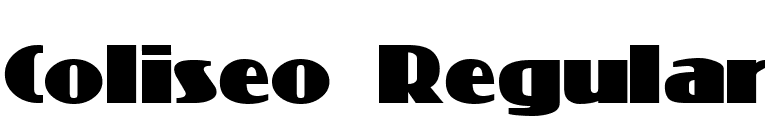 Coliseo Regular font preview