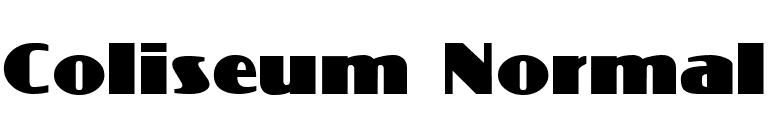 Coliseum Normal font preview