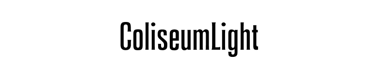 ColiseumLight font preview