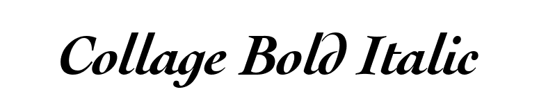 Collage Bold Italic font preview
