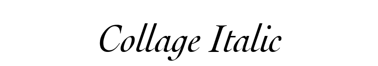 Collage Italic font preview
