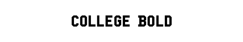 College Bold font preview