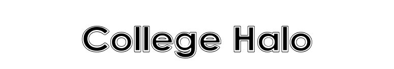 College Halo font preview