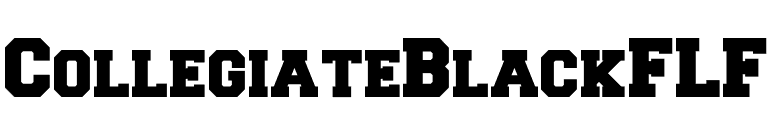 CollegiateBlackFLF font preview
