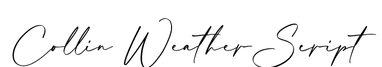 Collin Weather Script font preview